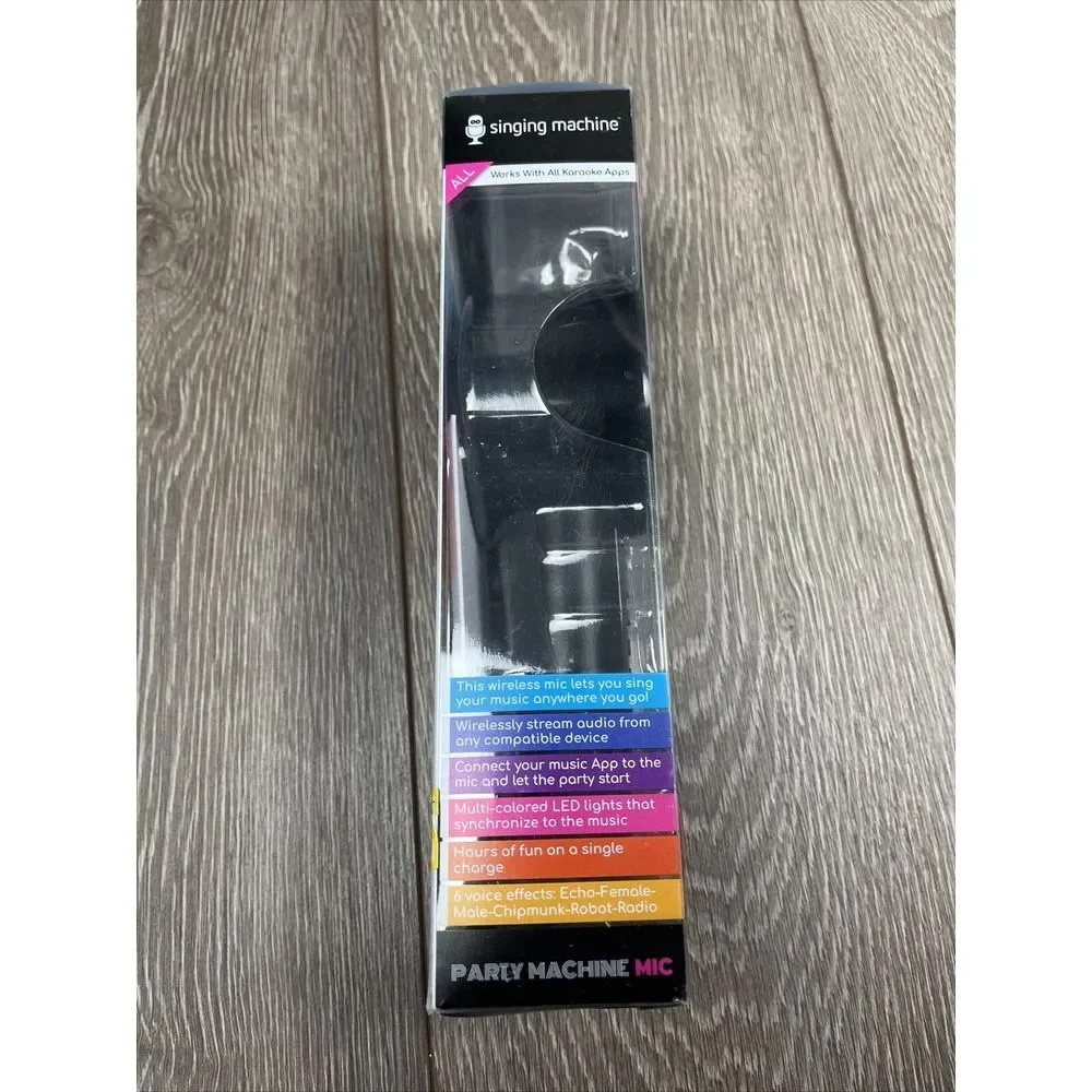 Party Machine Singing Machine Wireless Microphone LED Lights‎ Bluetooth Speaker